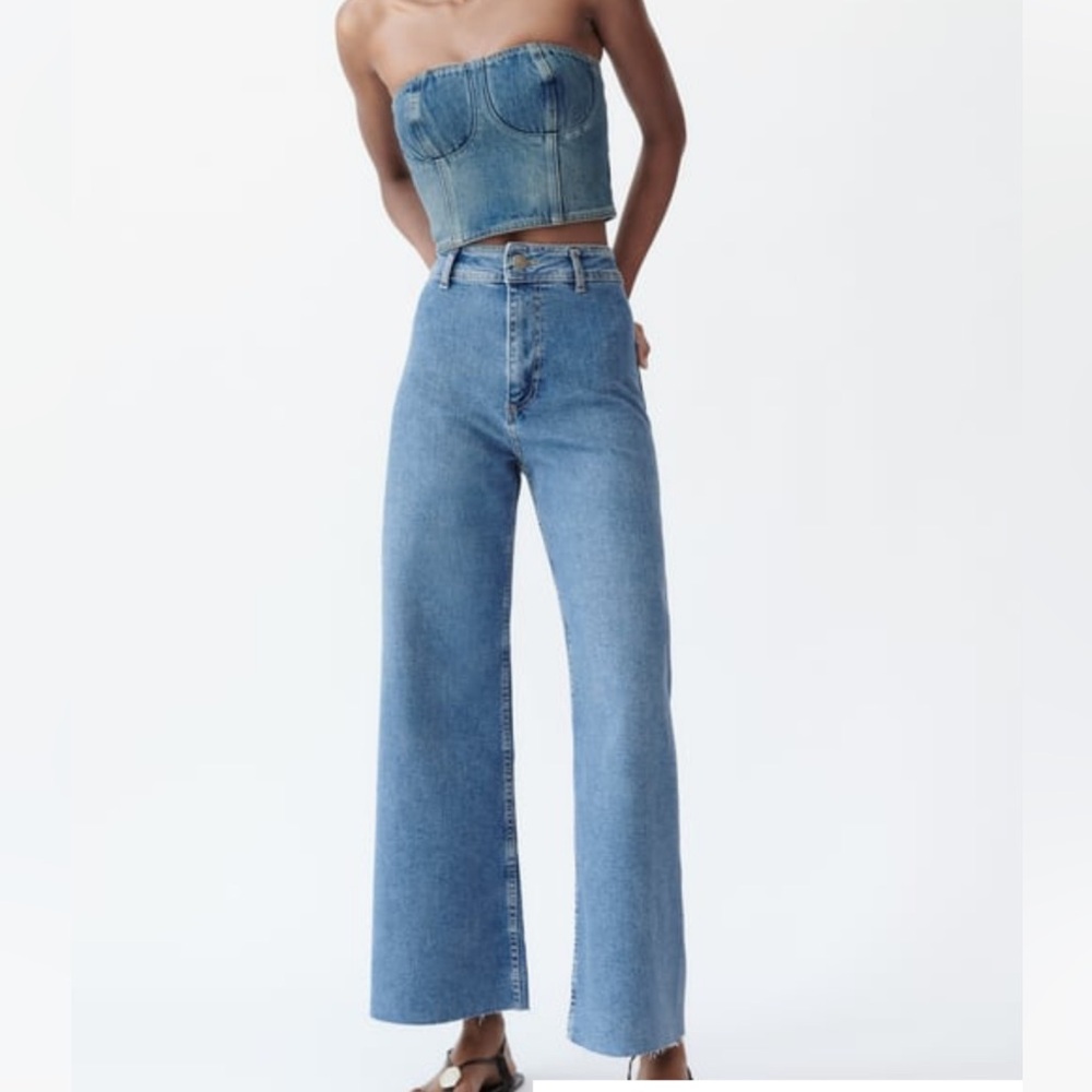Zara high waisted ZW Sailor Straight Jeans